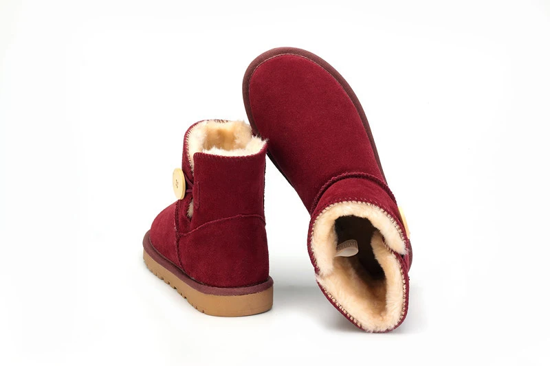 UVWP/Новинка; модные зимние ботинки из натуральной кожи; женские ботильоны; теплые зимние ботинки с толстым плюшем; обувь на плоской подошве наивысшего качества;