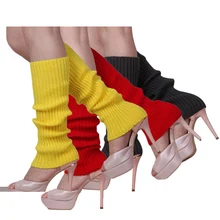 Aquecedores curtos feitos malha lisos acrílicos lisos lisos lisos da cor sólida brilhante para meninas