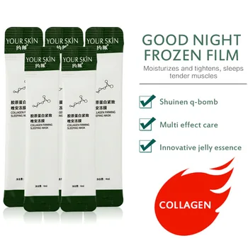 

20pack/box Collagen Night Home Salon Face Frozen Film Skin Care Shrink Pores Fine Lines Moisturizing Smoothing Firming No Wash
