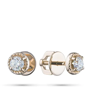 

Pusety of yellow gold with diamond e0301ps02200214
