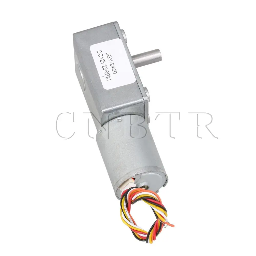 

CNBTR Worm Gear Motor DC 12V 23rpm 6mm D Shaft Brushless Gearmotor Self-Lock