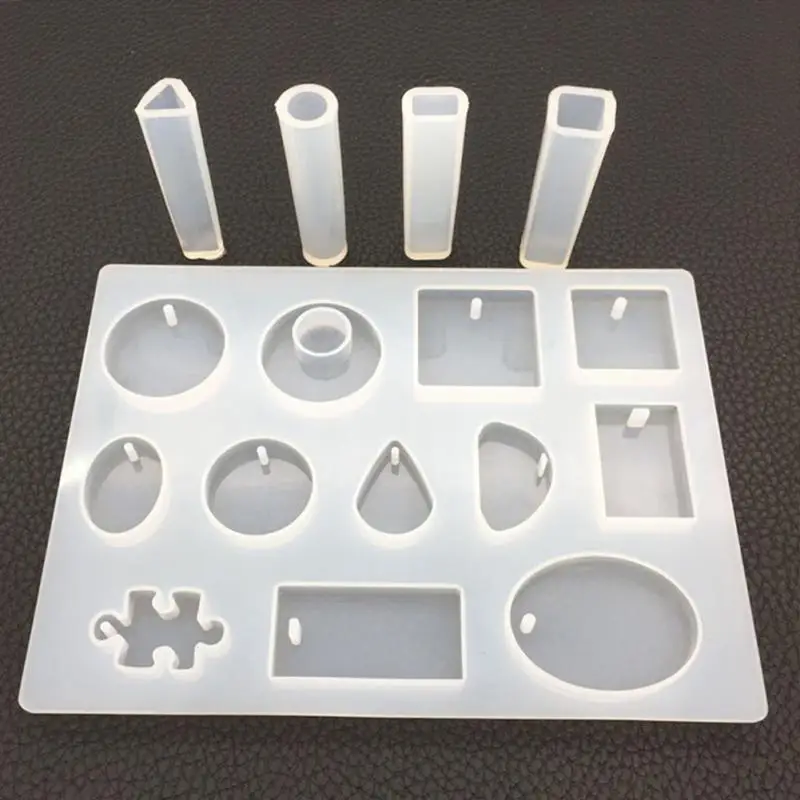 

5 In 1 Earring Crystal Bracelet Pendant Mold Set Silicone DIY Water Drop Epoxy Resin Casting Craft Handmade Tools Jewelry Making