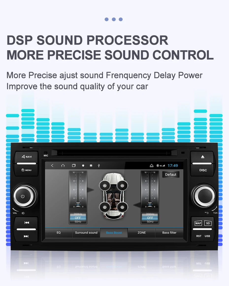 Flash Deal Isudar H53 Car Multimedia Player GPS Android 2 Din For Ford/Mondeo/Focus/Transit/C-MAX/KUGA 8 Core RAM 4GB DVR Autoradio DSP DVD 12