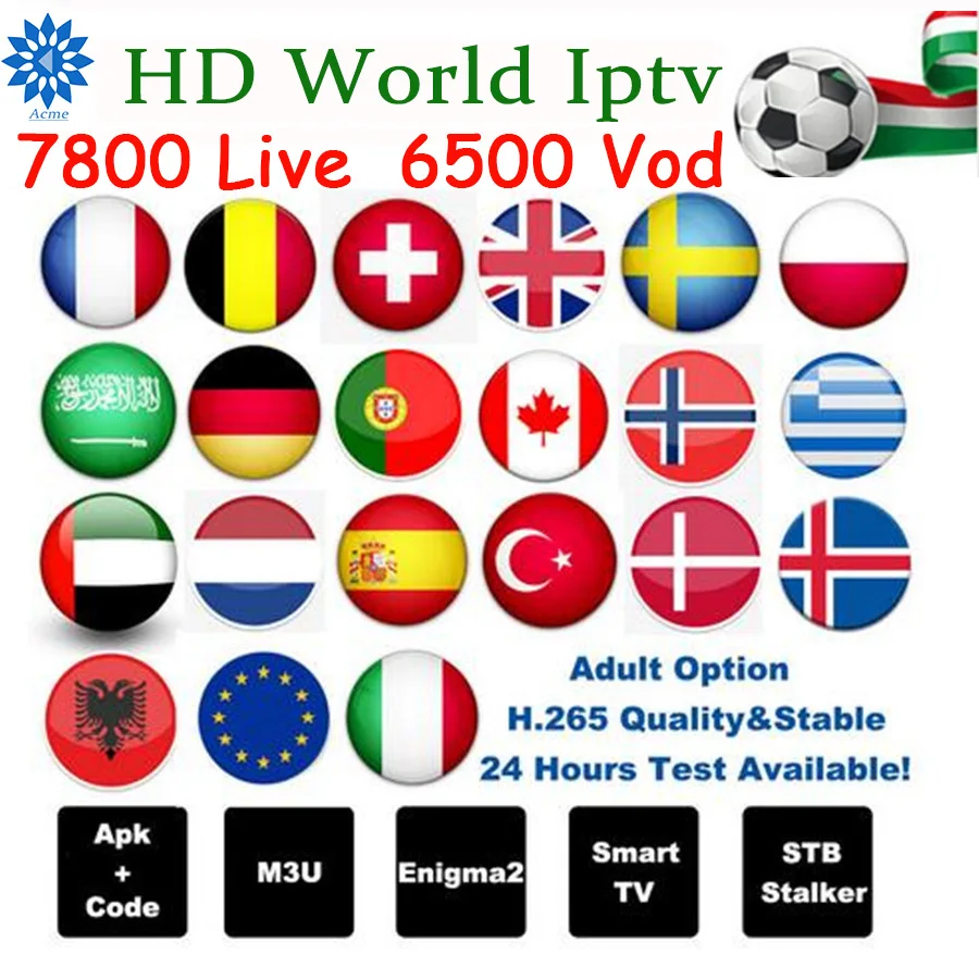 HD 7800+ IPTV подписка Европа Германия голландский Великобритания французский Польша Германия Испания Швеция США голландский Австралия android Smart IPTV m3u
