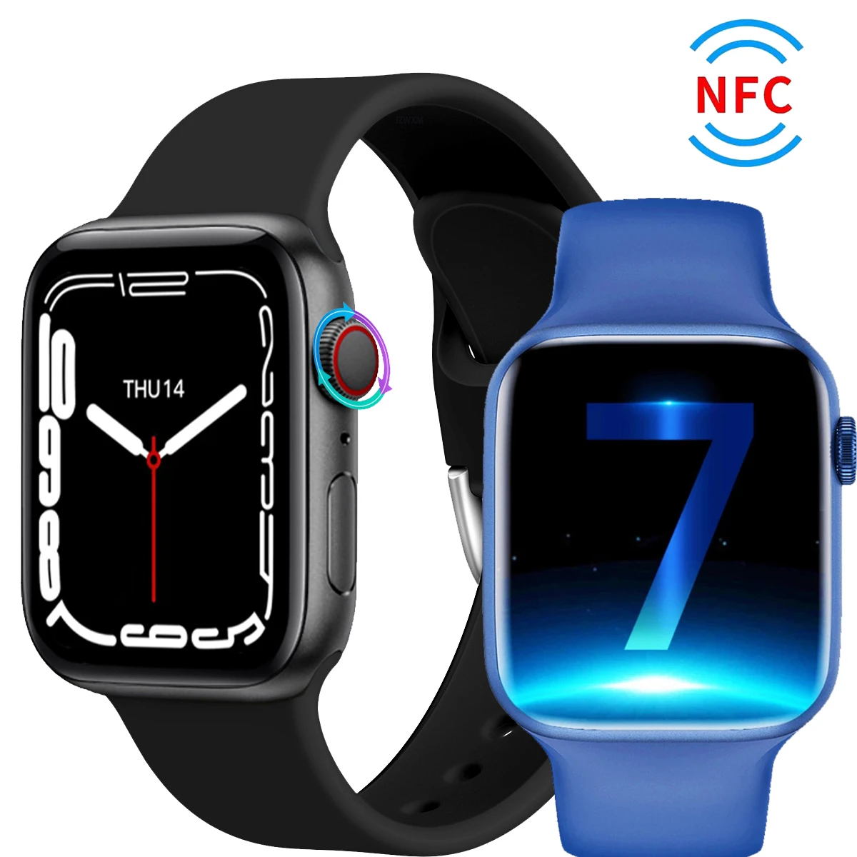 Iwo4 Series 7 Smart Watch HW7 Plus Bluetooth Call NFC Smartwatch Women Men  Sports Fitness Tracker for Apple Watch DT200 W37 Pro|Smart Watches| -  AliExpress