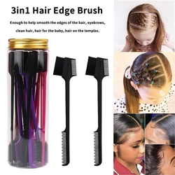 3In1 Edge Control Three Sided Comb Hair Styling Hair Brush New Hair Care Hairdressing Styling Makeup Tool