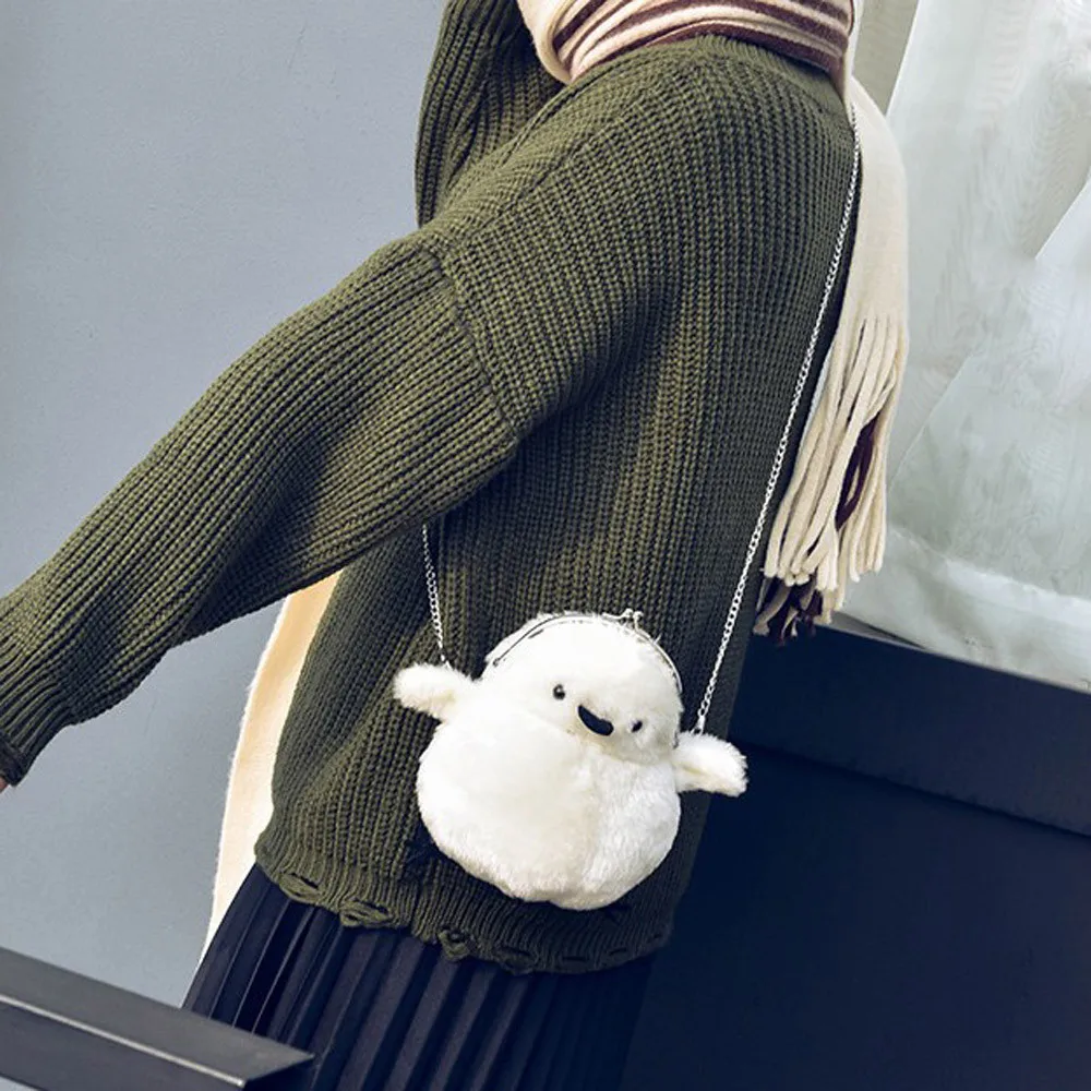 

New 2019 Handbag Purse Women Ball Winter Fashion Handbag Hair Ball Decoration Handbag Shoulder Bag bolsa feminina#25