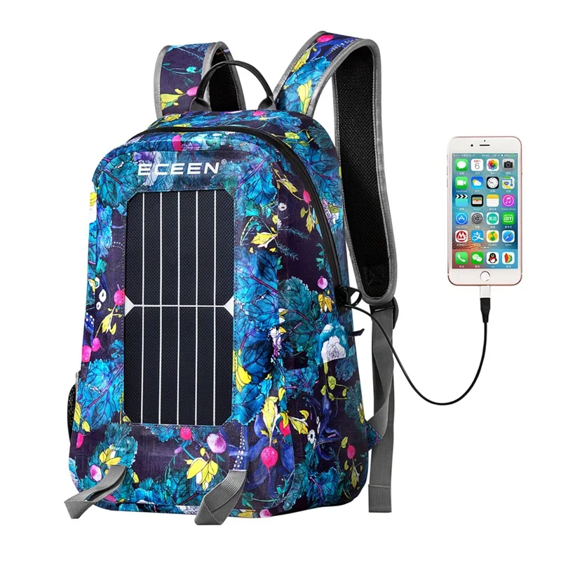 

Clearance Solar Backpack 6.5W Solar Panel Charging for Cell Phone Waterproof Mounting Backpacks Laptop Backapck School Bag