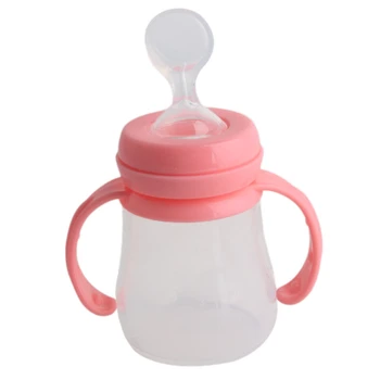 

Soft Silicone Baby Rice Cereal Pacifier Weaning Squeezing Feeding Spoon Kids Gruel Feeder Replacement Silicone Nipple