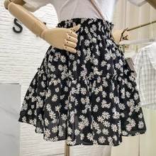 Woman Skirts Female Summer New High Waisted Daisy Floral Skirt Loose Elastic Waist Skirts Womens Chiffon Faldas Mujer Moda 2020 Skirts Woman Skirts Female Summer New High Waisted Daisy Floral Skirt Loose Elastic Waist Skirts Womens Chiffon Faldas Mujer Moda 2020 Skirts