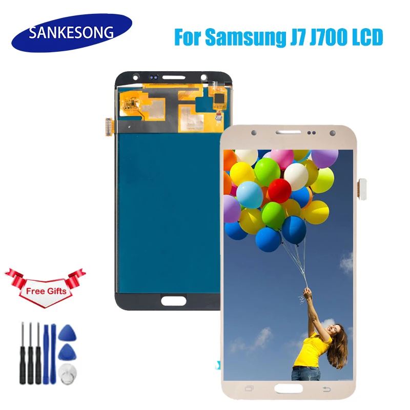 

For SAMSUNG Galaxy J7 2015 J700 J700F J700M J700H LCD touch screen digitizer assembly black white gold