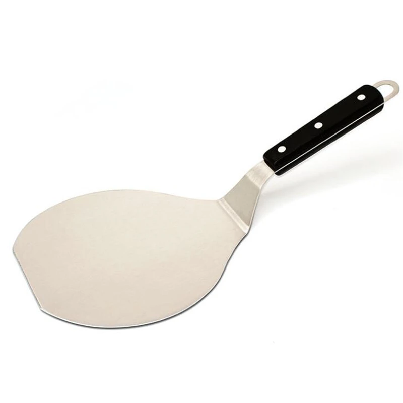 Anti-scalding Pizza Shovels Wooden Handle Round High Quality Stainless Steel Cake Shovel Baking Tool Kitchen Accessories cake decorating equipment