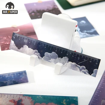 

Mr.paper 4 Designs Ins Acrylic Ruler Multifunction DIY Drawing Tools Student Rulers Double-duty School Office Supplies Escolar
