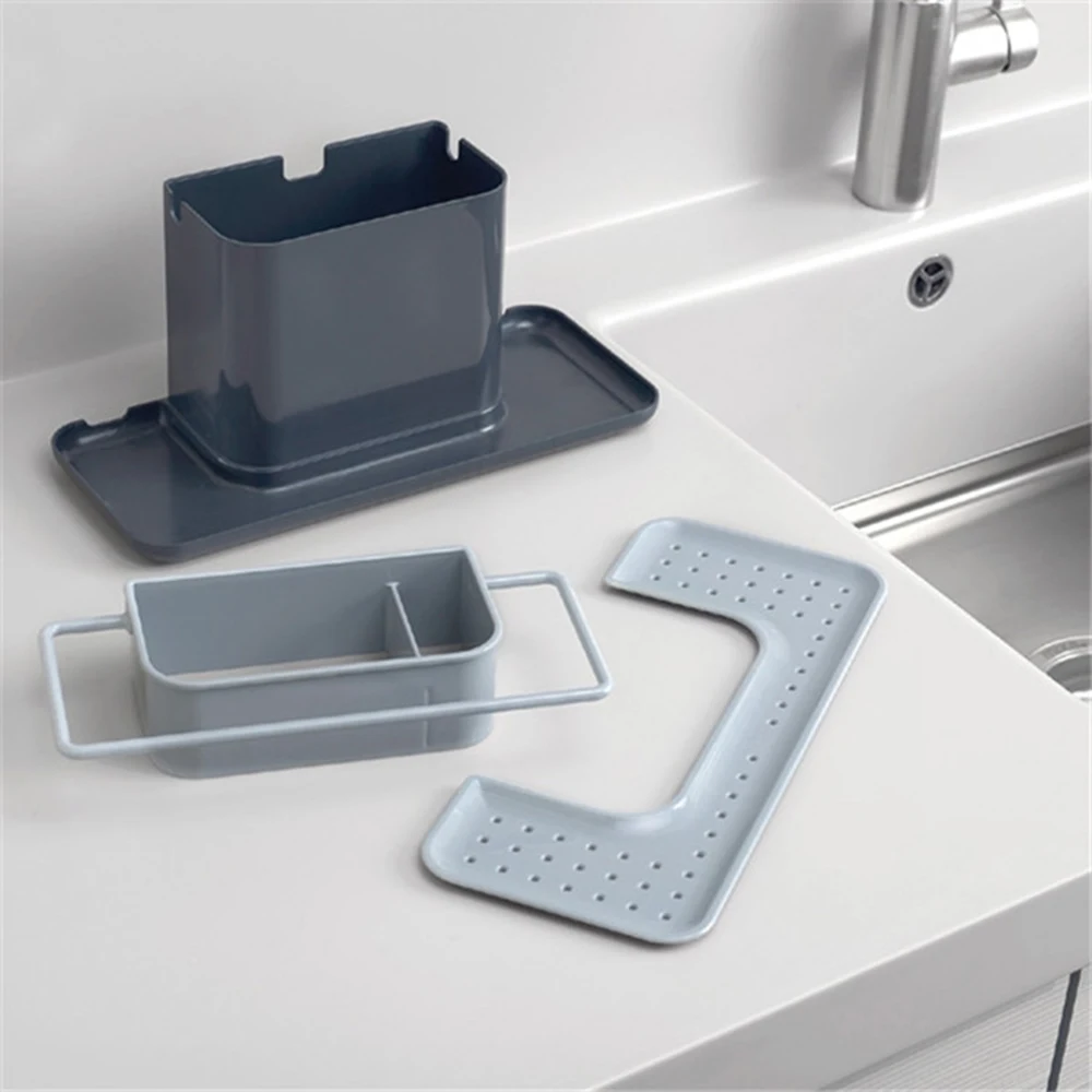 Bathroom Kitchen Box Draining Rack Dish Self Draining Sink Storage Rack Kitchen Organizer Stands Utensils Towel Rack-11