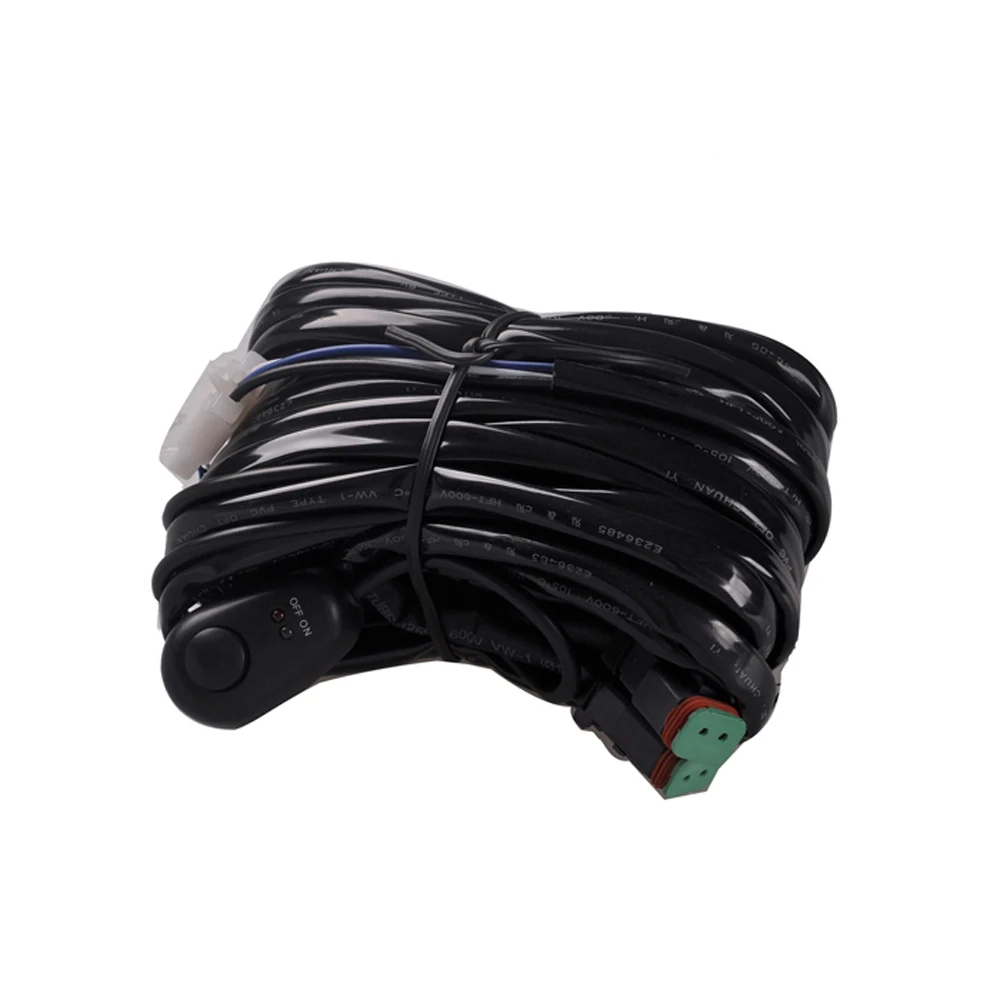 ECAHAYAKU 1 шт. 3 м внедорожный светодиодный кабель с DT коннектором Водонепроницаемый светодиодный рабочий свет жгут Комплект с предохранителем и реле