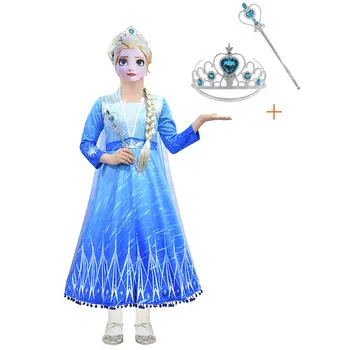 

Girl Princess Elsa Anna Dress Halloween Christmas Costumes for Kids Anna Costume Dress New Snow Queen Costume Princess Dresses