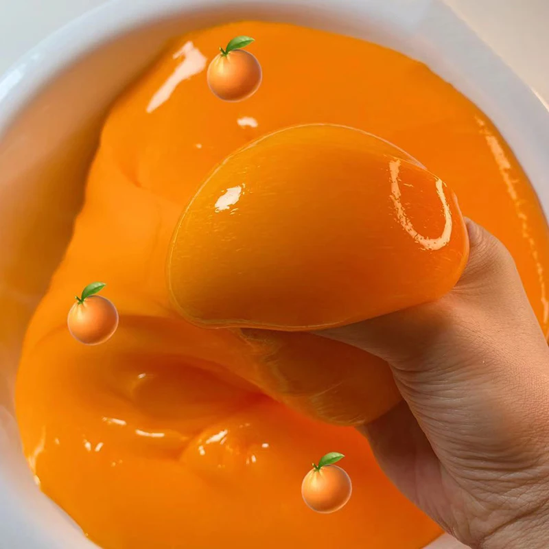 

Happy Monkey 100ml/200ml Crystal Slime Toys Cute Anti-Stress Education Kawaii Orange Clear Slime Birthday Gift For Kids Adults