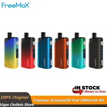 

Original Freemax Autopod50 Pod Mod Kit 2000mAh Mod with 4ml Pod Cartridge Double AX2 Mesh Coil Type-C Electronic Cigarette Kits