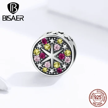 

Magic Beads BISAER 925 Sterling Silver Colorful Cubic Zirconia Star Pave Charms for Charm Bracelets Silver 925 Jewelry EFC204