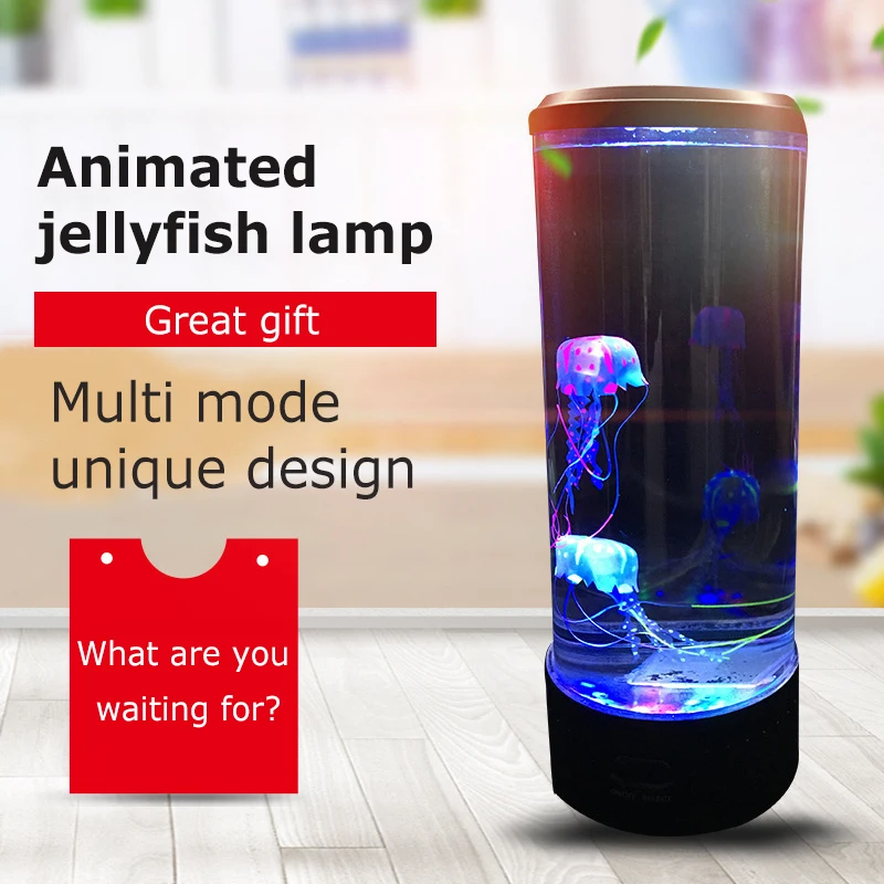 LED Fantasy Jellyfish Lamp USB Power/Battery Powered Color Changing Jellyfish Tank Aquarium Led Lamp Relaxing Mood Night Light
