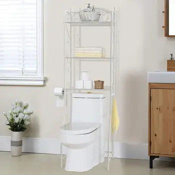 

3 Layers Storage Rack Free Drilling Shelf for Bathroom Toilet Display Stand