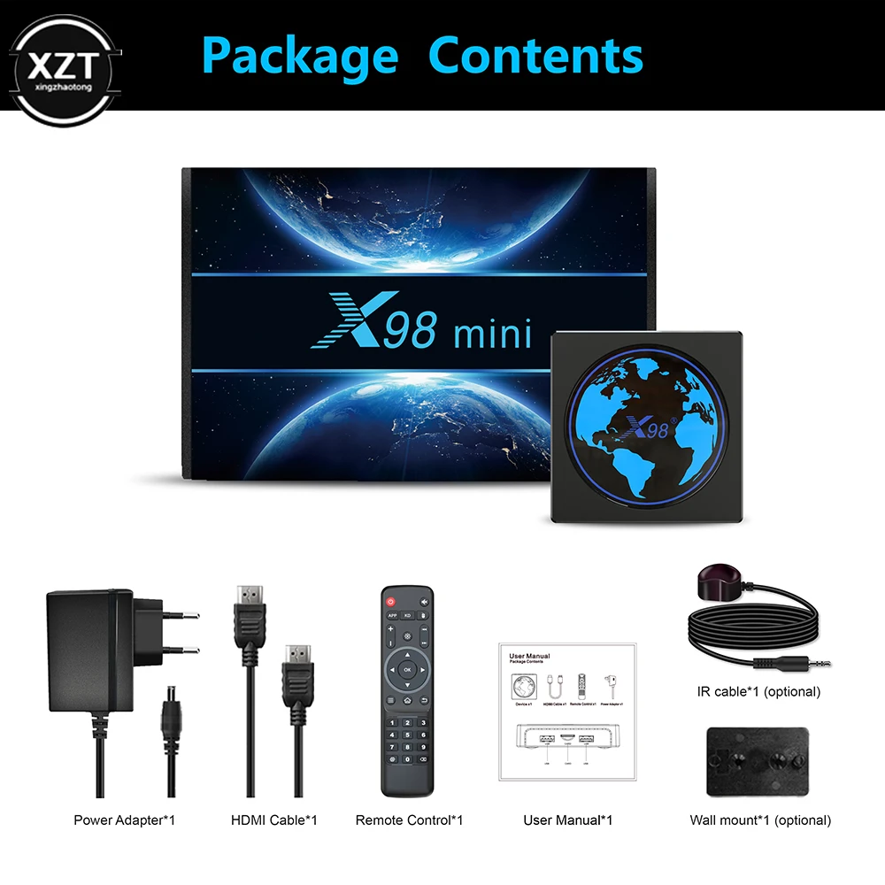 

X98mini Amlogic S905W2 TV Box Android 11 4G 64GB X98 mini Support AV1 Wifi BT Youtube Media Player 4GB 32GB Set Top Box