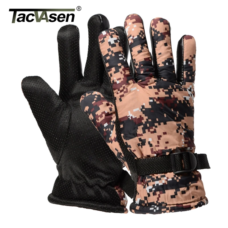 TACVASEN, зимние перчатки, мужские камуфляжные Тактические Военные перчатки, варежки, ветрозащитные, теплые, зимние, мотоциклетные, полный палец, перчатки для мужчин