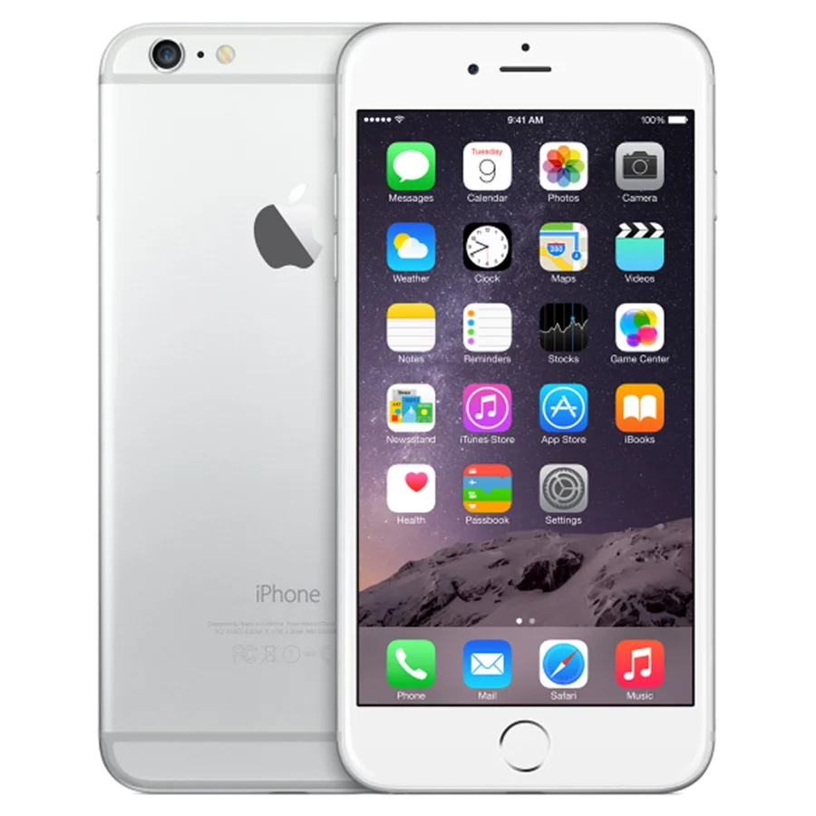 Silver Отремонтированный Смартфон Apple iPhone 6, 1 ГБ ОЗУ, 16 Гб ПЗУ, 4,7 МП, LTE камера, отпечаток пальца, разблокирован, дюймов, мобильный телефон, Wi-Fi, gps, 4G - Цвет: Silver
