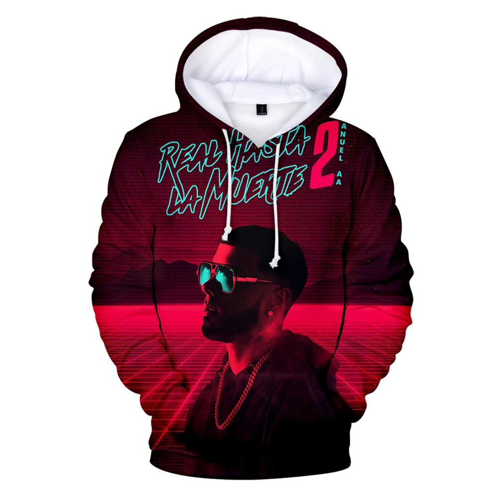 Anuel AA толстовки 3D толстовки Горячая Распродажа Harajuku одежда с длинным рукавом Anuel AA толстовки размера плюс для мужчин Уличная одежда