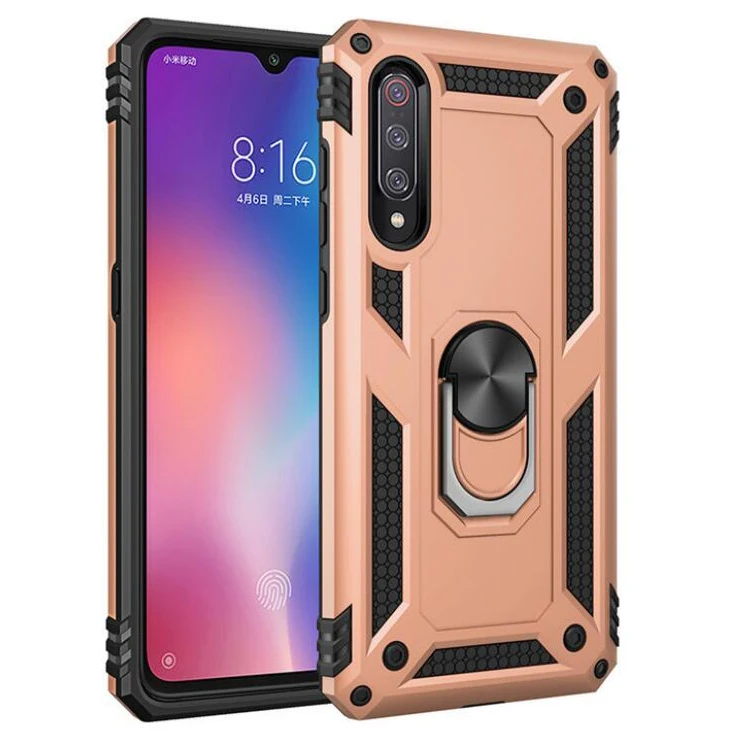 

Sergeant anti-fall armor mobile phone shell car magnetic FOR:XiaoMi RadMi Note7 9 9SE ring bracket protective cover phone case