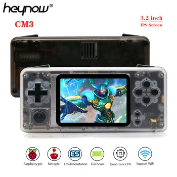 

HEYNOW CM3 Raspberry Pi Handheld Retro Game Console 3.2inch IPS Screen 64GB 15000 Games 45 Emulators Wifi RetroPie Game Player