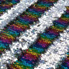 Красивая Двусторонняя блестящая ткань с блестками, блестящая черная ткань для сцены и сумок 45x130 см A97