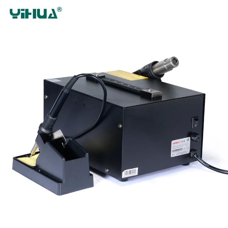 YIHUA 852 Brushless Fan Hot Air Heat Gun Soldering Station With Nozzles Soldering Iron Station Free shipping