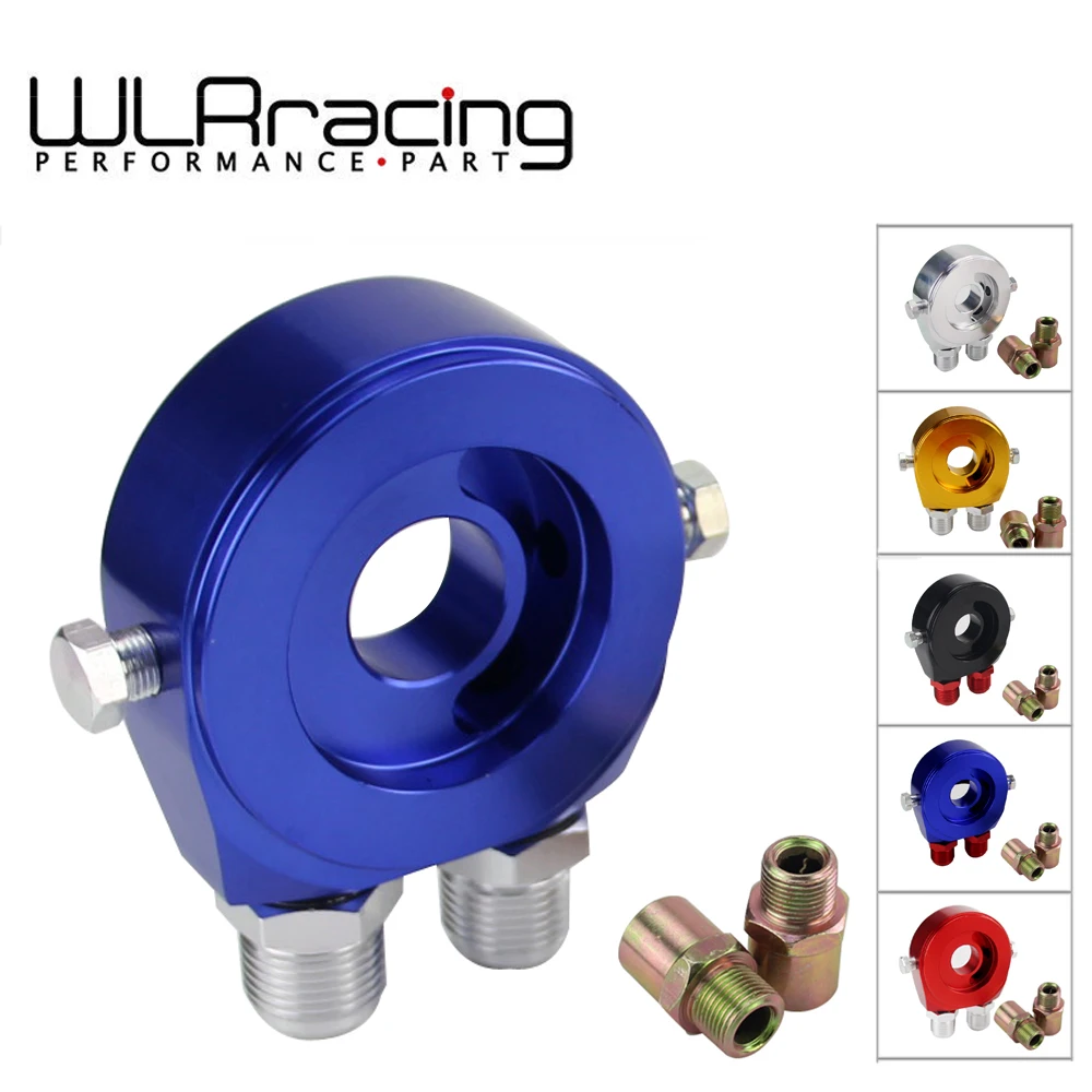 WLR RACING Универсальный алюминиевый AN10 сэндвич масляный адаптер фильтр охладитель