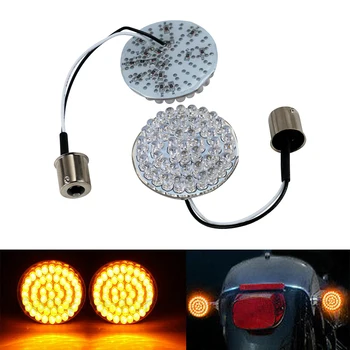 

Motorcycle Bullet Amber LED Rear Turn Signal Light for Harley Dyna Electra Glide Fatboy Road Glide Sportster 1200