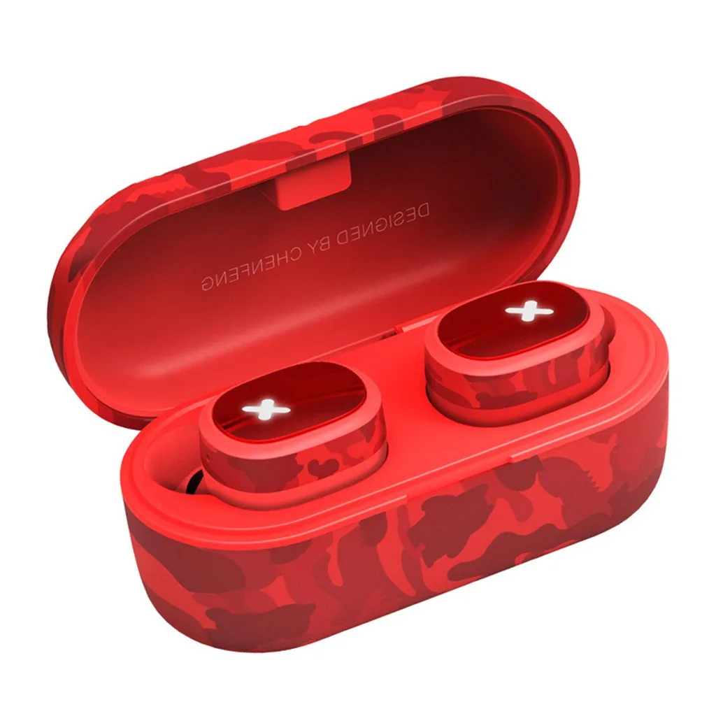 Ouhaobin Bluetooth earphone Headset 5.0 Wireless Dual earphones Stereo Earphones Earbuds for smart phone for sport