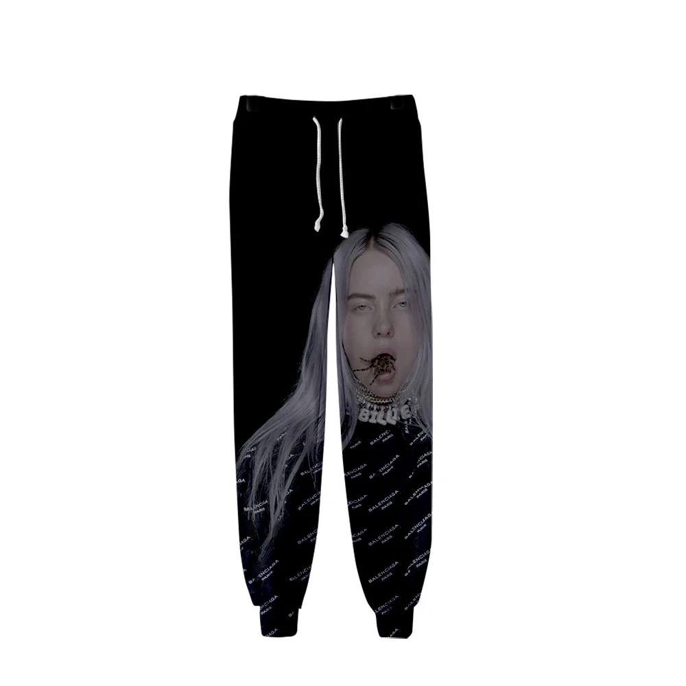 Новинка; повседневные брюки Billie Eilish с 3D принтом; популярные брюки для мужчин и женщин; модные удобные спортивные штаны для мальчиков и девочек; сезон осень-зима