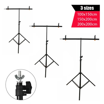 

T-shaped System Adjustable Background Frame Photography Metal Stand Backdrop Background Support Stand for Photo Studio Equipment