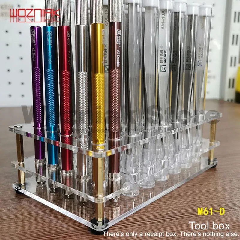  Transparent Reception Desk For Repair Tweezers Bolt driver Knife Storage Rack Multifunctional Box