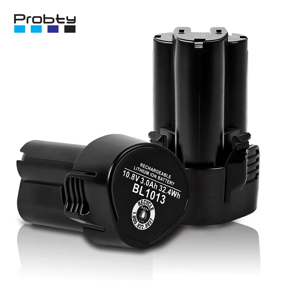 Batteria 10.8V 3.5Ah Per Makita BL1013 BL1014 - 2 Pezzi, Litio - Ricambio Utensili