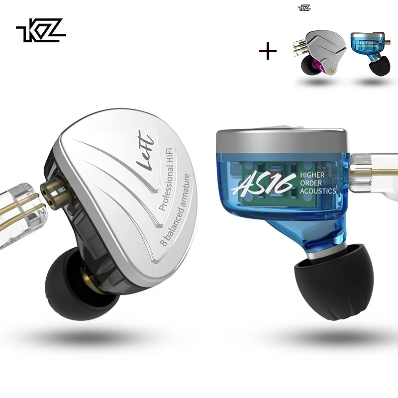 Nuevo AS16 8BA 8 балансировочный контроллер для наушников Hi Fi монитор с басом auriculares KZ ZS10