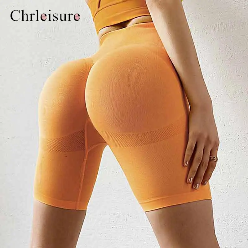 CHRLEISURE-pantalones cortos de cintura alta para mujer, Shorts de ciclismo para mujer, pantalones cortos de entrenamiento para gimnasio y Fitness, novedad de 2021