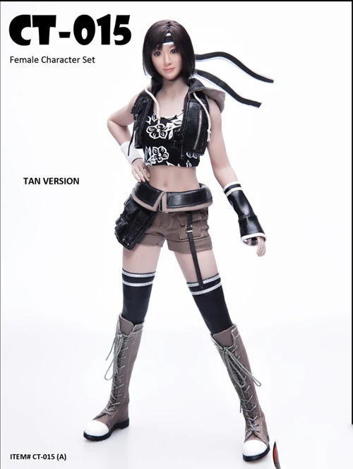 Косплей 1/6 CT015 Fight Girl Fantasy Character Набор для 12 дюймов Phicen jiaou Doll Фигурка DIY для фанатов - Color: CT015 Tan with body