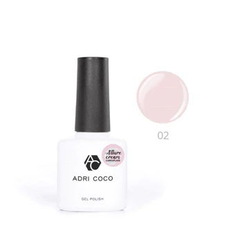 

Gel varnish Adri Coco Allure cream No. 02 camouflage pale pink, 8 ml 4734606