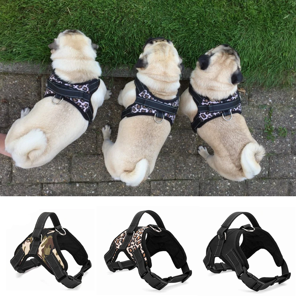 Nylon Heavy Duty Dog Pet Harness Collar Adjustable Padded Extra Big Large Medium Small Dog