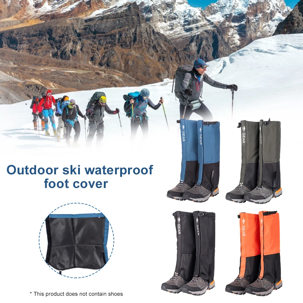 1Pair Unisex Waterproof Leg Covers Legging Gaiter Climbing Camping Hiking Ski Boot Travel Shoe Snow Gaiters Legs Protection |