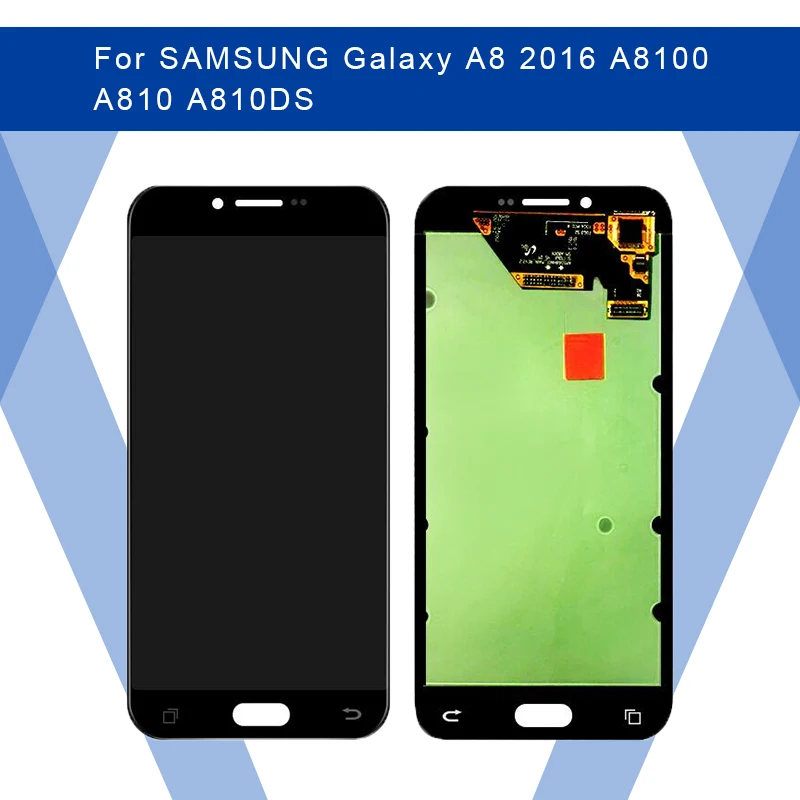 ЖК-дисплей AMOLED с сенсорной панелью и дигитайзером в сборе для SAMSUNG Galaxy A8 2016 A8100 A810