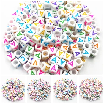 

Wholesale 100 Pcs/lot Acrylic Beads Letter Bead New For DIY Necklace Bracelet 6mm High-quality Jewelry Finding