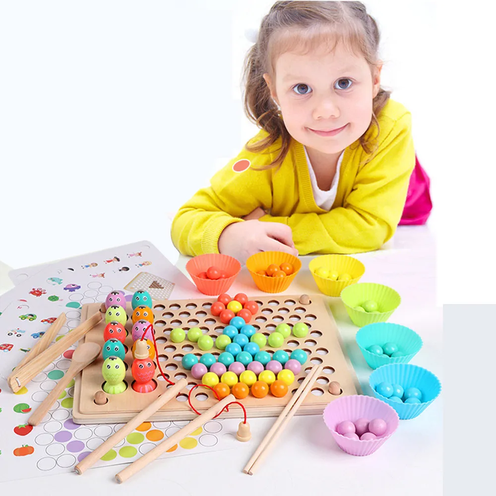Монтессори Обучающие деревянные игрушки обучающие материалы Montessori дошкольного возраста для детей ясельного возраста, подходящая для игры