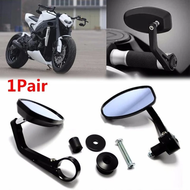 Rétroviseurs latéraux universels pour moto, rétroviseur d'extrémité de  guidon, remplacement, 1 paire - AliExpress